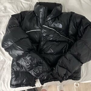 The North Face Nuptse Shiny Black Puffer Jacket
